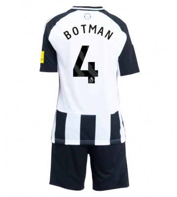 Newcastle United Sven Botman #4 Primera Equipación Niños 2024-25 Manga Corta (+ Pantalones cortos)